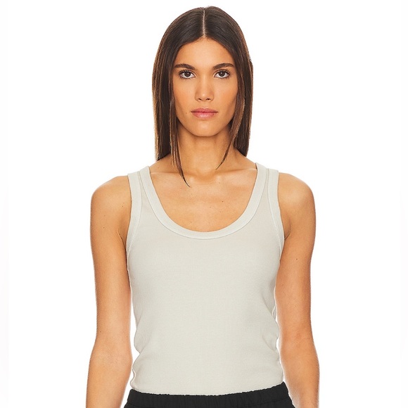 Enza costa ribbed tank top size medium color mist - Picture 2 of 4